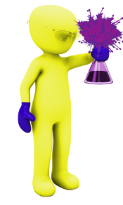 Yellow Scientist with Exploding Beaker